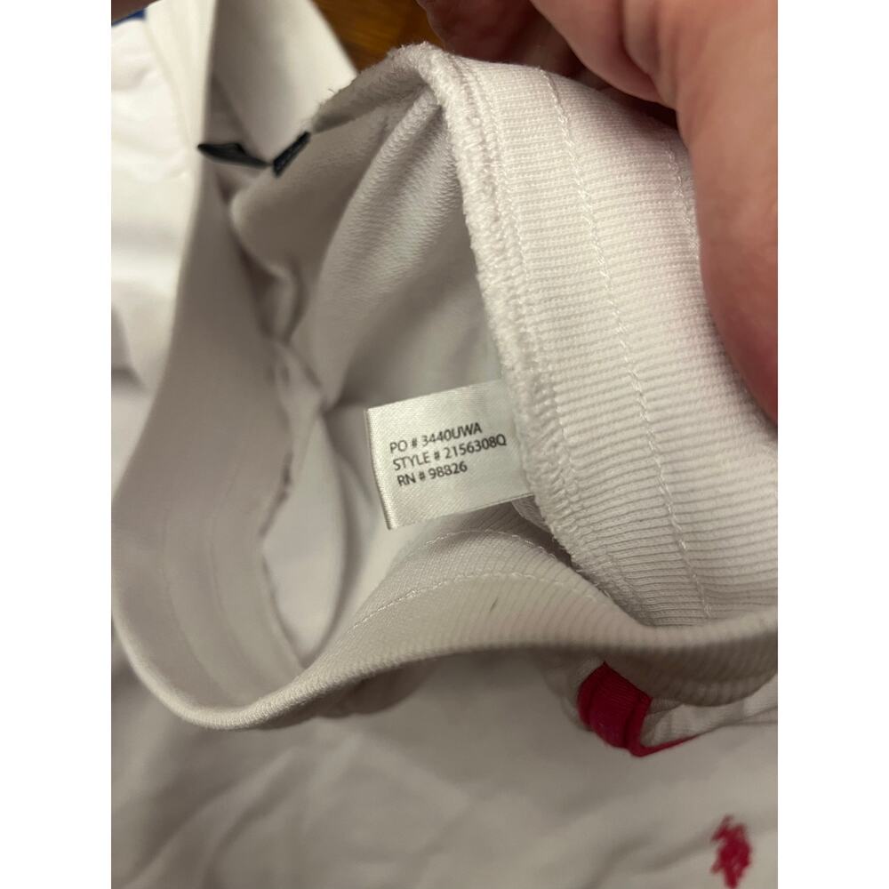 U.S. Polo Assn White Lounge Shorts Rainbow Trim Multicolor Athletic Pajama L NEW - Picture 8 of 9